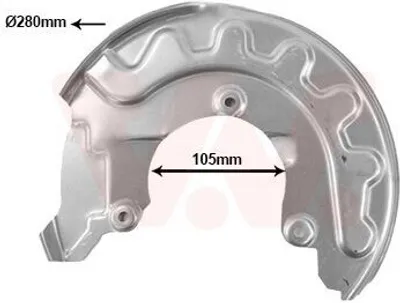 Produktbild von VAN WEZEL Spritzblech Bremsscheibe für VW Polo Schrägheck (6R1, 6C1) Vorne Rechts 5814372 Ankerblech