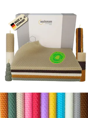 Produktbild von Bienenwachsplatten, 20 Stück, 15 x 20 cm, Wachsplatten aus Deutschland, Set Natur