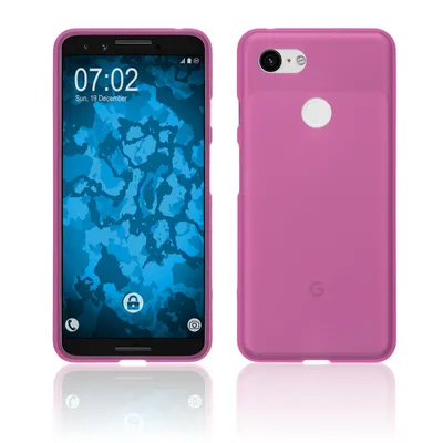 Produktbild von PhoneNatic Case kompatibel mit Google Pixel 3 - pink Silikon Hülle matt Cover