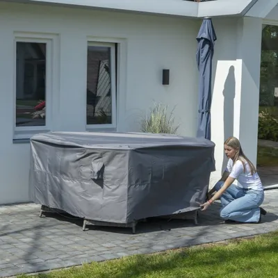 Produktbild von Madison Gartenmöbel-Abdeckung Rund 200 cm Grau