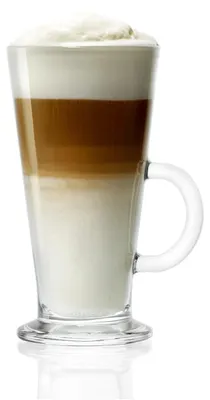 Kaffeeglas-Set, 6 Stück, 265 ml, mit Henkel, für Latte Macchiato