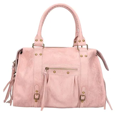 Image de Sac bandoulière pour femmes, en daim imprimé, avec bandoulière réglable. Fabriqué en Italie