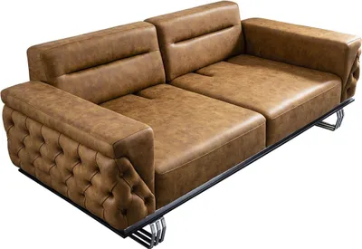 Obrázek produktu pro Pohovka 3 místná obývací pokoj design nábytek styl moderní hnědý