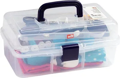 Produktbild von Nähkasten groß 33x20x15cm Stoff Schere Nadel