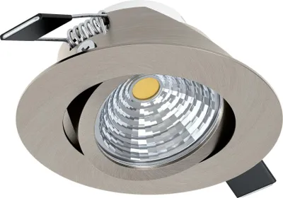 Produktbild von EGLO LED Einbaustrahler Saliceto, Deckenspots dimmbar, runder Deckenstrahler flach, Aluminium in Silber, warmweiß, Ø 8,8 cm