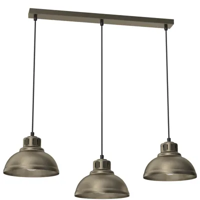 Obrázok produktu pre Závesná lampa Sven, titánovo-zlatá a čierna, 3xE27x15W, kov, rozmery: 110x75x21 cm, IP20, Luminex