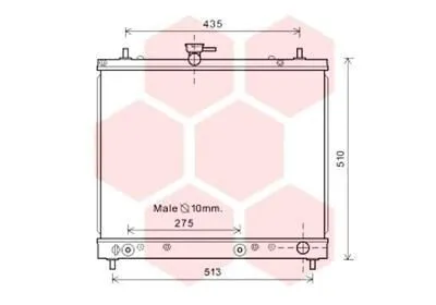 Produktbild von VAN WEZEL 11002069 Kühler Wasserkühler Motorkühler für DAIHATSU TERIOS (J2)