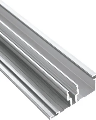 Produktbild von Gutta Alu Randprofil ohne Lippengummi für 10+16 mm Doppelstegplatten L = 2500 mm