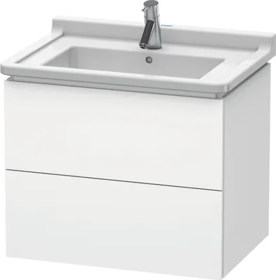 Produktbild von Waschtischunterbau L-CUBE 469x670x558mm weiß matt weiß matt
