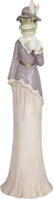 Immagine prodotto di Clayre & Eef Rana Figurina 7x7x32 cm Plastica beige viola