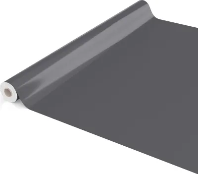 Produktbild von Tischdecke Wachstuch PVC abwaschbar Einfarbig Anthrazit 400x140cm Schnittkante