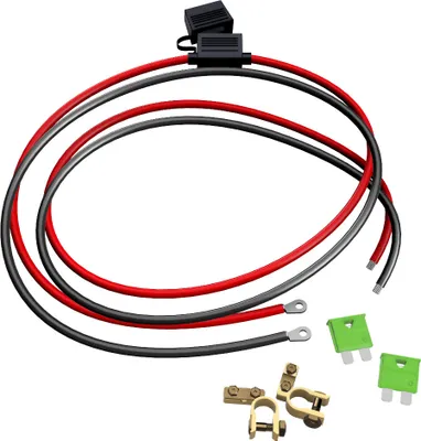 Produktbild von Offgridtec 1,5m 4mm² Batteriekabel M8 mit Flachsicherungshalter, 30A Sicherung und Polklemmen