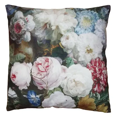 Zdjęcie produktu dla Clayre & Eef Poszewka na poduszkę 45x45 cm Biały Zielony Poliester Kwadratowe Kwiaty