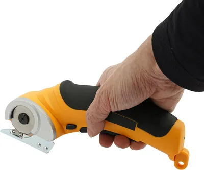 Immagine prodotto di Taglierina per tessuti, impugnatura ergonomica, versatile per diversi materiali, gialla