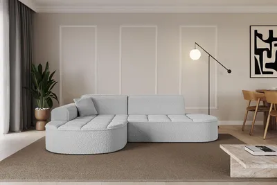 Produktbild von ALTDECOR Ecksofa in L- Form  TARO-L1 - 243x171x79,5 cm  Hellgrau - Corner Sofa Bett Eckcouch Couch  Wohnlandschaft Cauchsofa