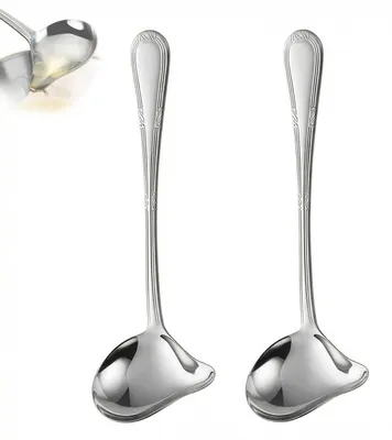 Saußenlöffel-Set aus Edelstahl 304, 2 Stück, spülmaschinengeeignet
