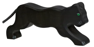 Produktbild von Holztiger Holzfigur Panther ca. 16 x 2,9 x 7,4 cm, spiel gut®-Siegel, schweiß- und speichelfest