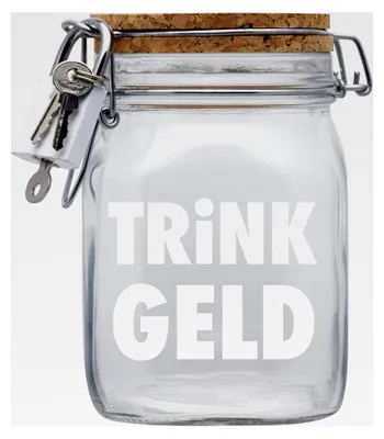 Produktbild von Spardose Trinkgeld Geschenkidee Transparent L