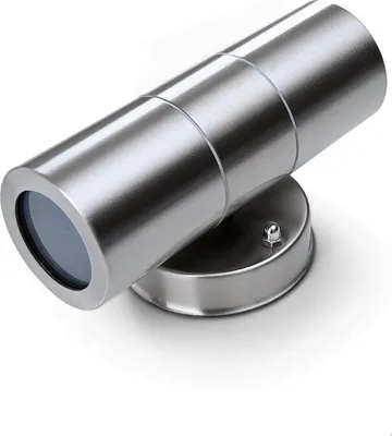 Productafbeelding van Braytron LED wandlamp RITA WL.2, roestvrij staal, 2x GU10, buitenlamp, op- en neerwaarts gericht, buitenlamp, wandlamp voor binnen en buiten, geschikt voor zowel binnen- als buitengebruik