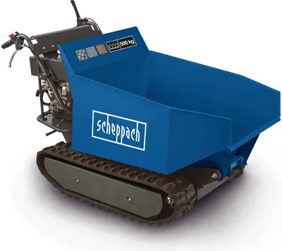 Produktbild von Scheppach Benzin Dumper DP5000 Motorschubkarre | 500kg Traglast | 5,6 PS und 196cm³ | 3-Vorwärts-/1-Rückwärtsgang | hydraulischer Kippbehälter