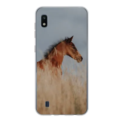 Produktbild von MuchoWow® Handyhülle Schutzhülle Hülle für Samsung Galaxy A10 Pferd - Luft - Gras Silikon Softcase Handy Hülle - Schutzhülle
