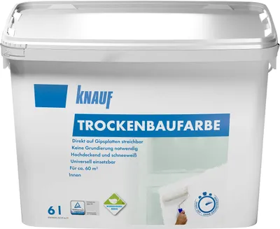 Image de Knauf Peinture pour plaques de plâtre – idéale pour peindre les plaques de plâtre, même celles déjà es
