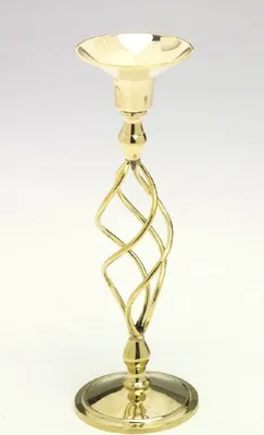 Produktbild von Altar-Leuchter Spirale Messing Gold Höhe 23 cm