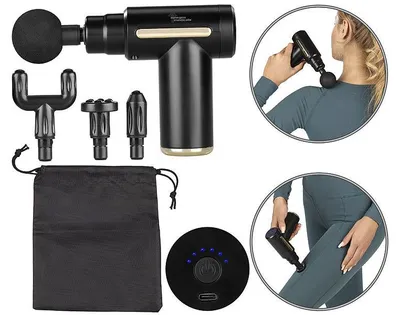 Image de Pistolet de massage sans fil compact avec 6 niveaux d'intensité