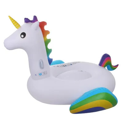 Produktbild von XXL Aufblasbares Einhorn-Luftbett - Aufblasbares Einhorn - 2,2x1,6x 1,2m - Schwimmen - Sommer - Einhorn - Luftbett