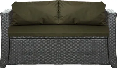 Immagine prodotto di Cuscini per divano da giardino - Verde| Seduta 110x60x7, schienale 2*56x50| Cuscino per seduta| Seduta per 2 persone| Cuscino in rattan per divano