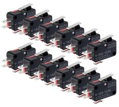 12x Mikro-Endschalter V-151-1C25 SPDT kurzzeitig