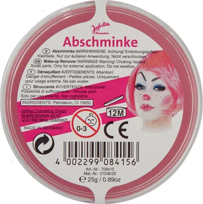 Obrázok produktu pre Jofrika 708415 odličovač šetrný k pokožke na jemné odstránenie make-upu, ružový (25 g plechovka)