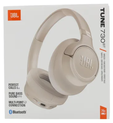 Produktbild von JBL JBLT730BTBEG Tune 730 BT Over-Ear Kopfhörer, Beige