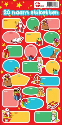 Productafbeelding van Sinterklaas cadeaulabels naametiketten - 20 stuks