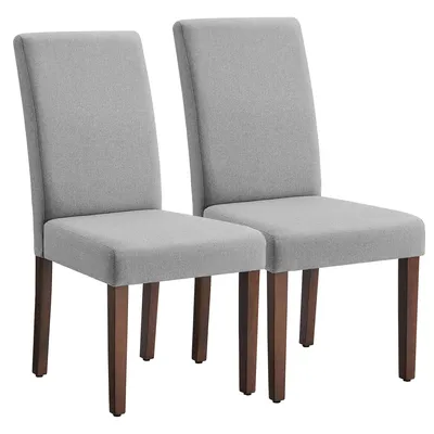 Produktbild von VASAGLE Esszimmerstuhl 2er Set, Küchenstuhl, Parsons-Stuhl, hohe Rückenlehne, für Esszimmer und Küche, dickes Sitzkissen, 58 x 48 x 99 cm, taubengrau