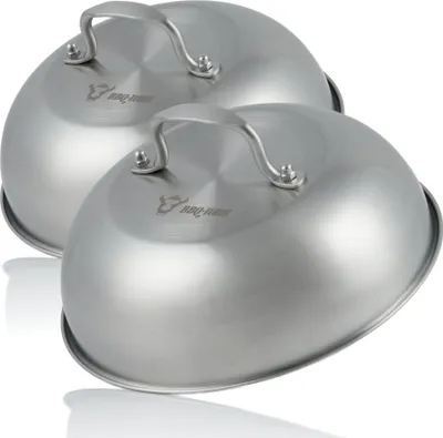 Produktbild von BBQ-Toro Edelstahl Wärmeglocke (2 Stück) | Ø 23 cm | Servierglocke, Glosche