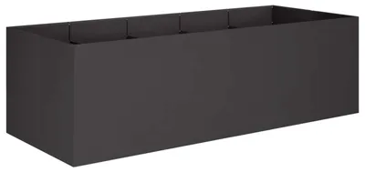 Obrázek produktu pro vidaXL Zahradní květináč, černý, 200 x 80 x 60 cm, ocel s válcováním za studena