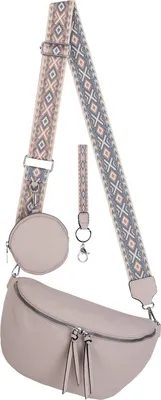Produktbild von Bauchtasche (BBL-53096) Umhängetasche Crossbody-Bag Kunstleder Italy-Design CREAM