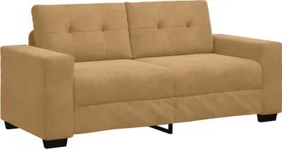 Imagen del producto de Sofá de dos plazas marrón, 180x77x82 cm, terciopelo