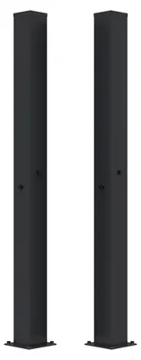 Produktbild von Set mit 2 CARMO Eisenpfosten 15x15cm H.205cm schwarz