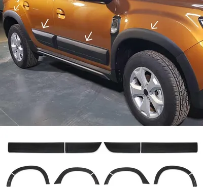 Obrázek produktu pro Podběhy kol, nástavce blatníků a dveřní lišty pro Dacia Duster 2018-2025