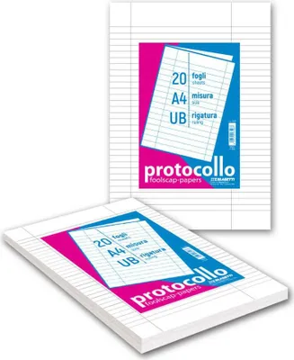Produktbild von Blasetti 6500, Einfarbig, Weiß, A4, 20 Blätter, 60 g/m², Liniertes Papier