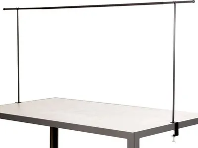 Image de Arti Casa Barre de table Cadre décoratif avec clips pour fleurs, ballons, lumières et plantes Arche de mariage Métal Noir
