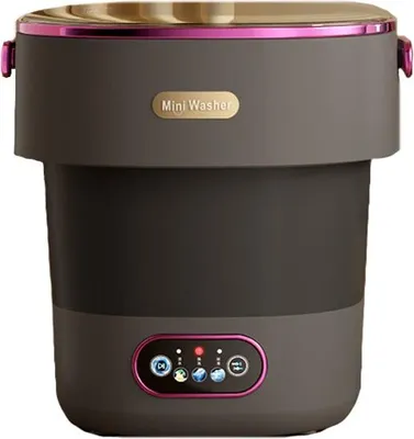 Immagine prodotto di INF Lavatrice Pieghevole Portatile 13L - Mini Lavatrice per Biancheria, Calze nero+viola