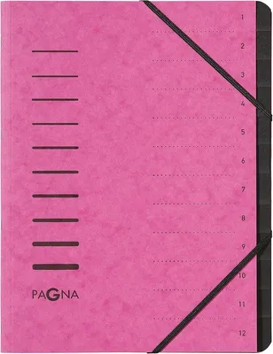 Image de Classeur rose foncé à 12 compartiments, très pratique