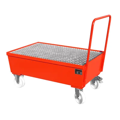 Produktbild von Bauer Fahrbare Auffangwanne AW-F 2, max. 2 Fässer, Feuerrot