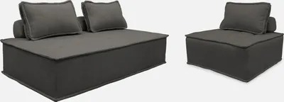 Immagine prodotto di Divano modulare, 3 posti, Grigio scuro