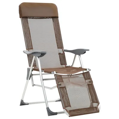 Zdjęcie produktu dla VidaXL 360148, Taras, Aluminium, Tkanina, Brązowy, 110 kg, 780 mm, 580 mm