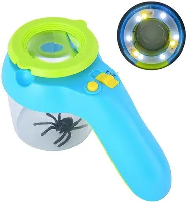 Immagine prodotto di Microscopio per bambini con luce, blu, ingrandimento 8x, portatile