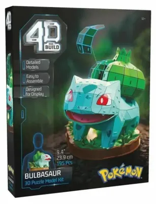 Obrázek produktu pro 4D Build FDP FAP Pokemon Bulbasaur GML, 195 kusů, Kreslené filmy, 12 rok/roky